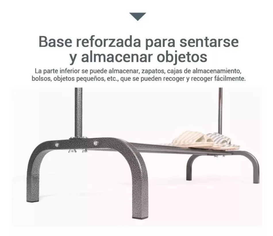 Perchero Metalico Doble Organizador