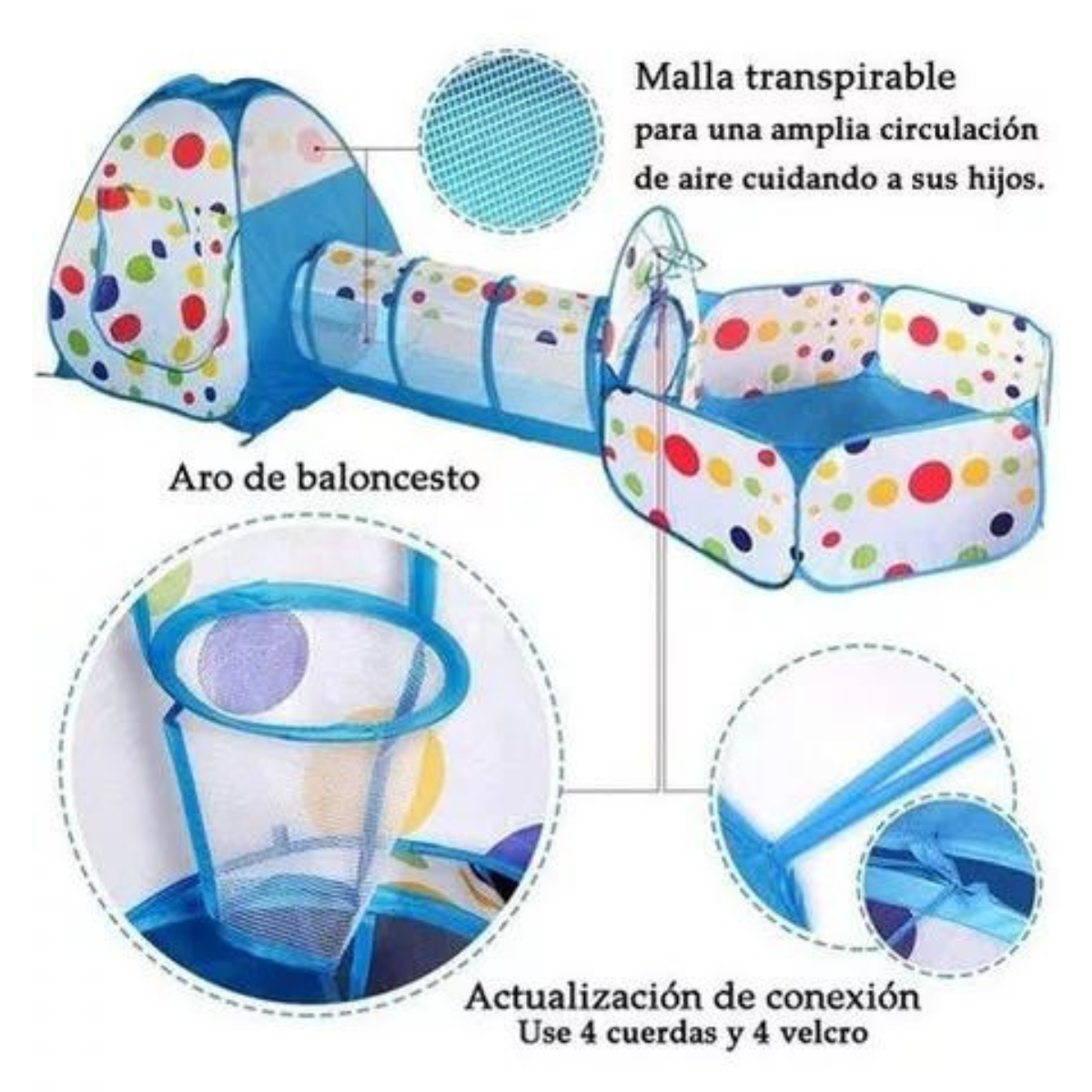 Juguete Carpa Piscina De Tunel Plegable niños