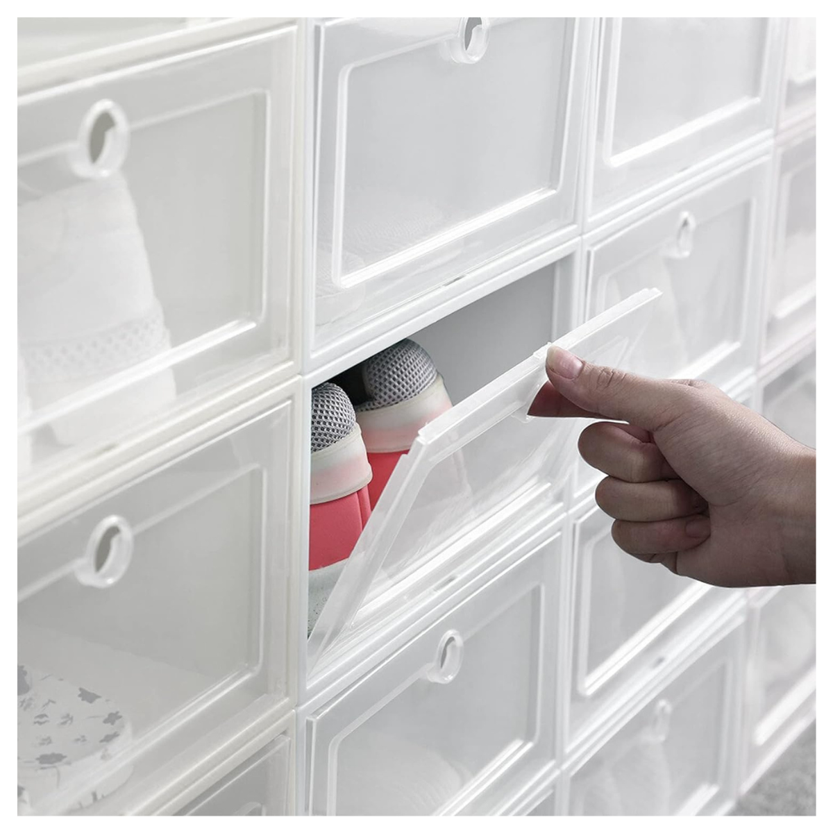 Caja De Zapatos Apilable de plástico