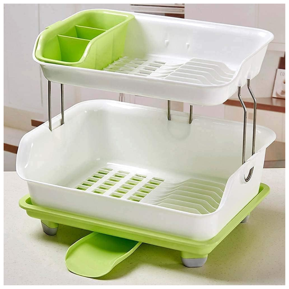 Secador de platos 2 Pisos con descargador de agua