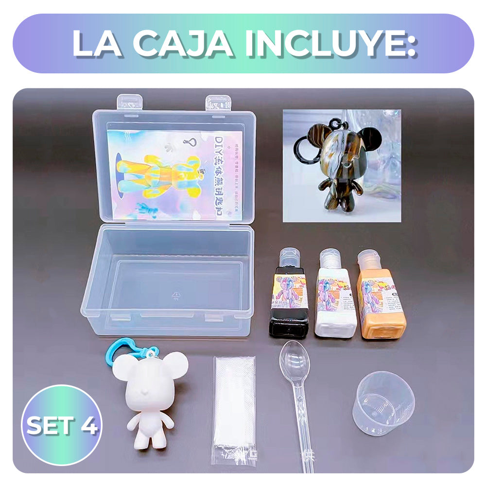Llavero De Oso Bearbrick Para Pintar