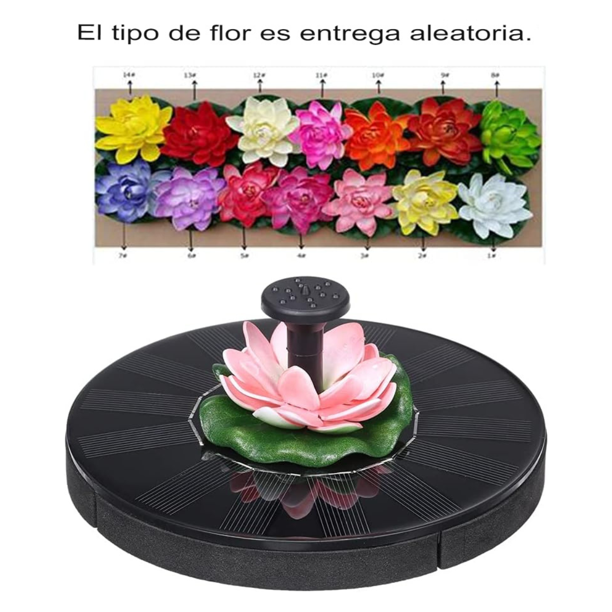 Fuente De Flor Solar Redonda Para Jardín