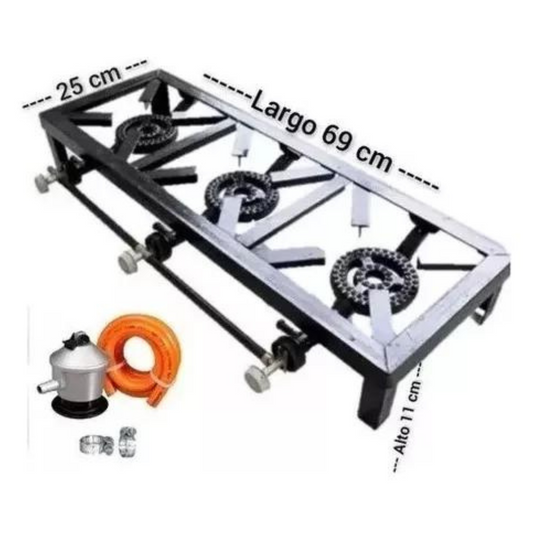 Mini Cocina De Gas Con 3 Quemadores