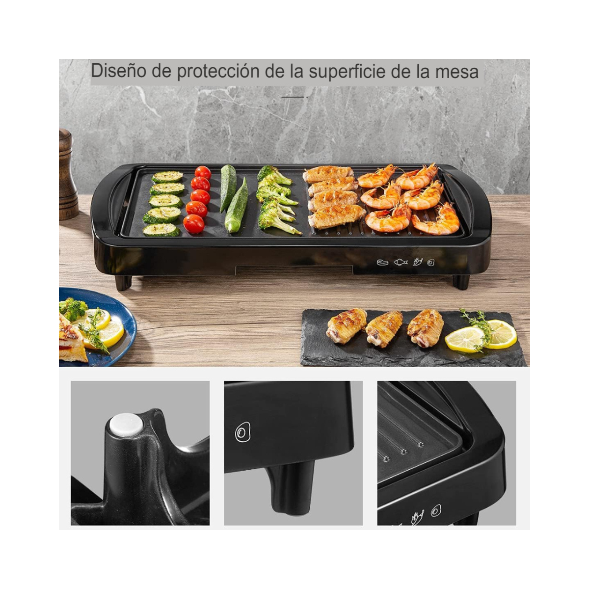 Plancha Electrica Con Antiadherente