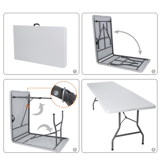 Mesa Movil Plegable Plastico Resistente