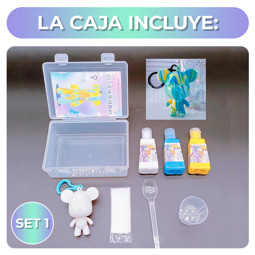 Llavero De Oso Bearbrick Para Pintar