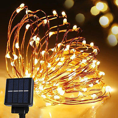 Cadena De Luces Solares Hada 100 Luces