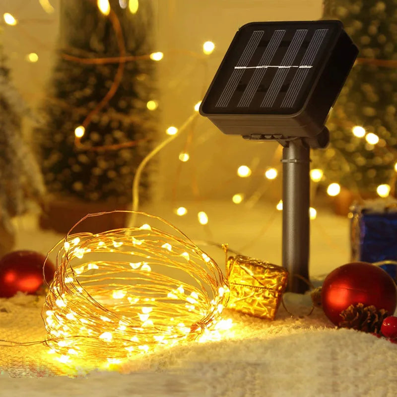 Cadena De Luces Solares Hada 100 Luces