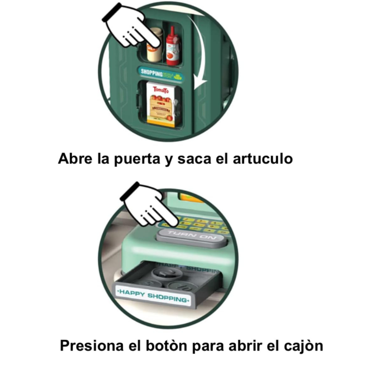 Juguete maleta supermercado 2 en 1 verde