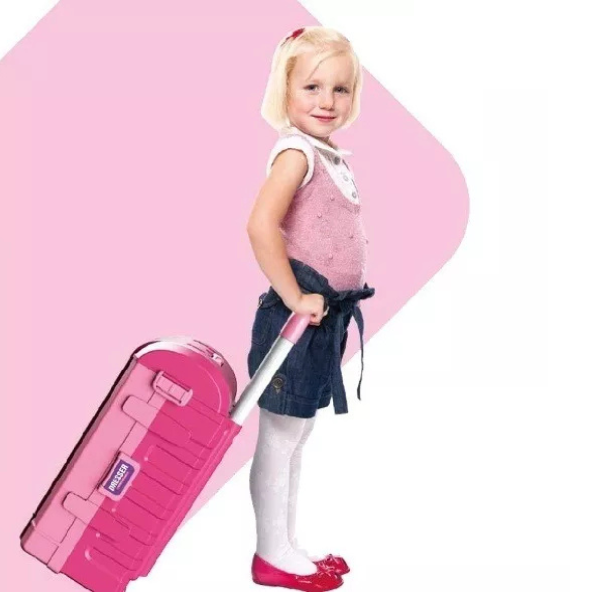 Juguete Maleta 2 en 1: Mesa Maquilladora rosa