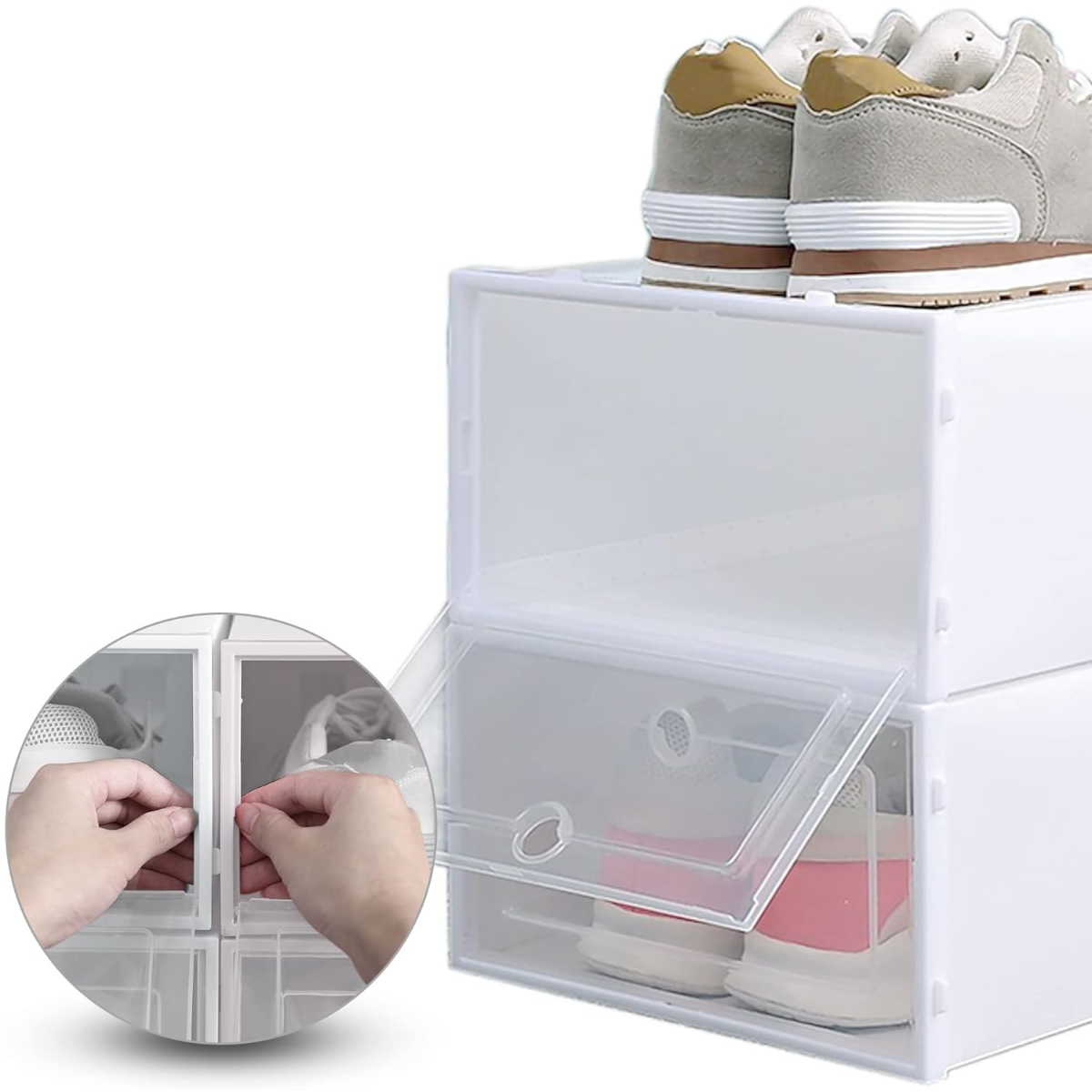 Caja De Zapatos Apilable de plástico
