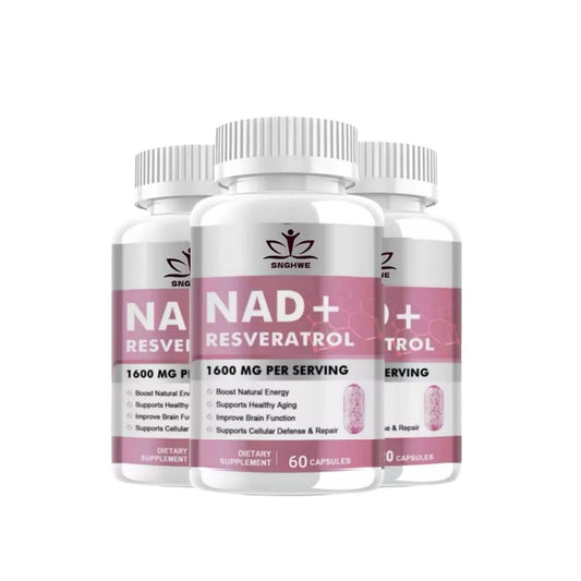 Nad + Resveratrol 60 Cap 1600Mg - Aumento de Energía y Rejuvenecimiento Celular.
