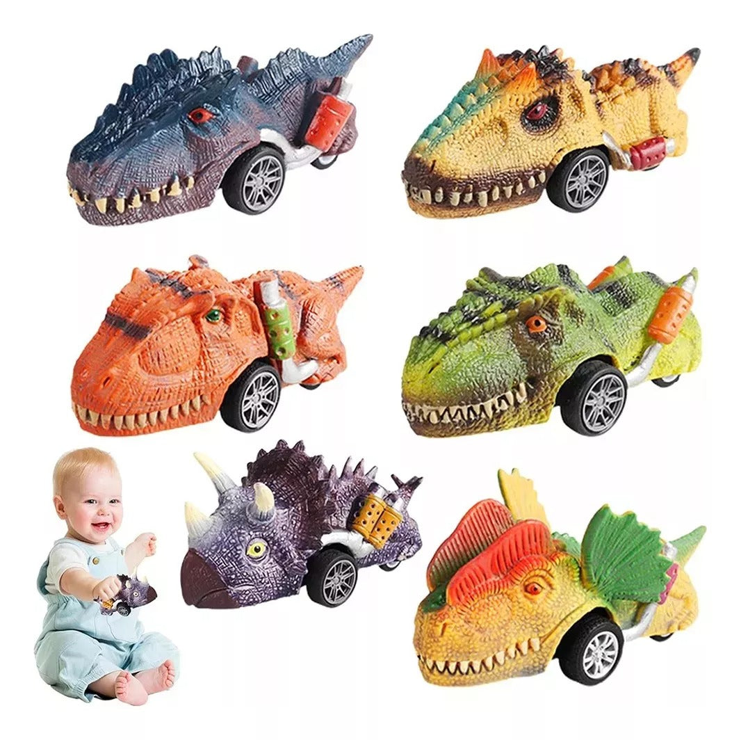 Set de 6 Autos Dinosaurios