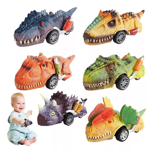 Set de 6 Autos Dinosaurios