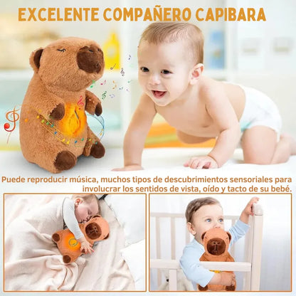 Peluche Capibara musical con movimiento respiracion