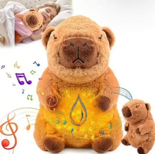Peluche Capibara musical con movimiento respiracion