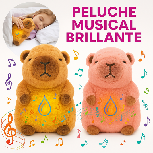 Peluche Capibara musical con movimiento respiracion