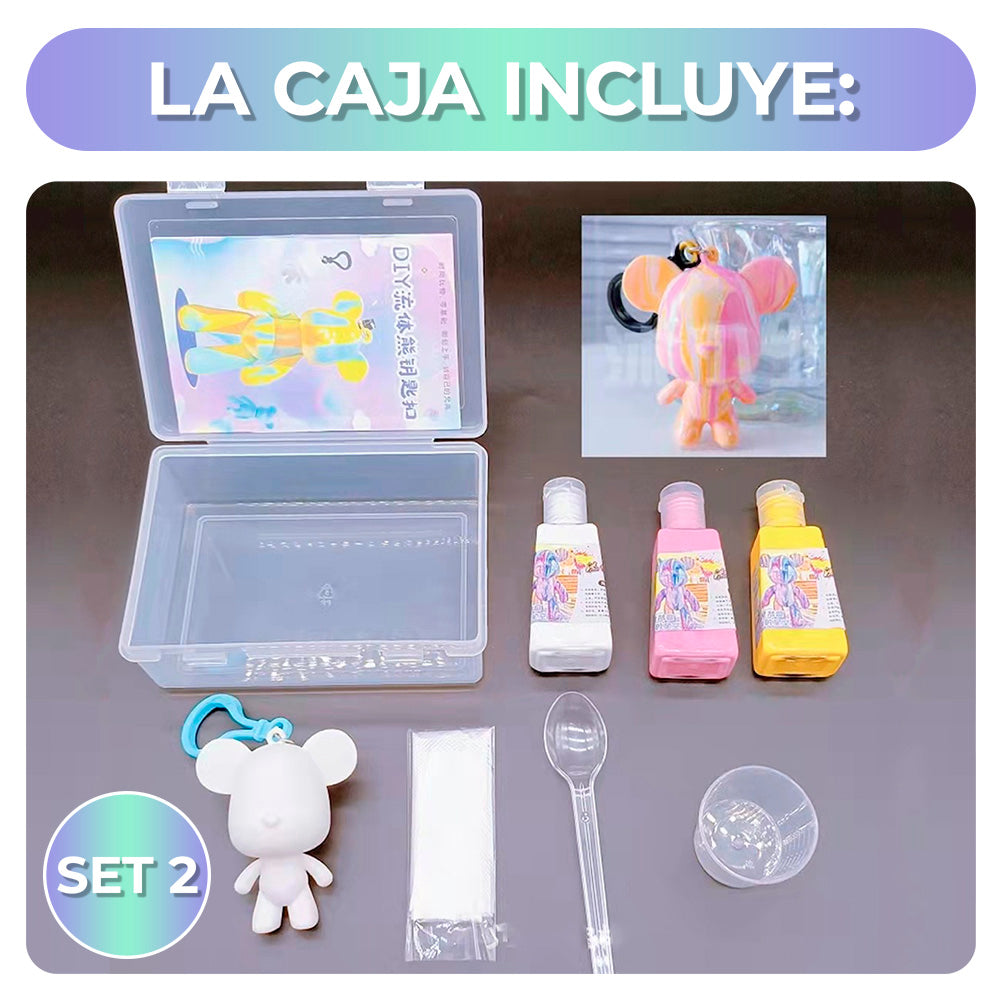 Llavero De Oso Bearbrick Para Pintar