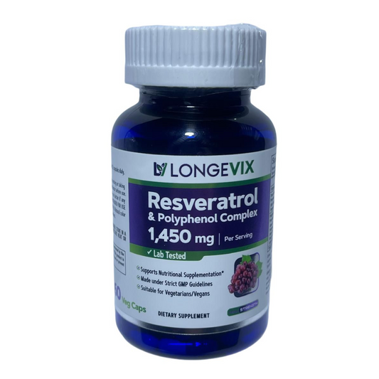Resveratrol 60 Cap 1450Mg - Antioxidante Y Rejuvenecedor.