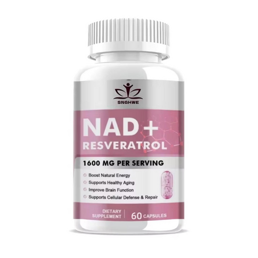 Nad + Resveratrol 60 Cap 1600Mg - Aumento de Energía y Rejuvenecimiento Celular.