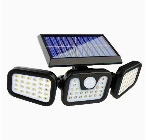 Triple Lampara Ancha Led Solar