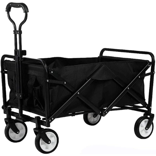 Carrito negro con mango Plegable Ajustable