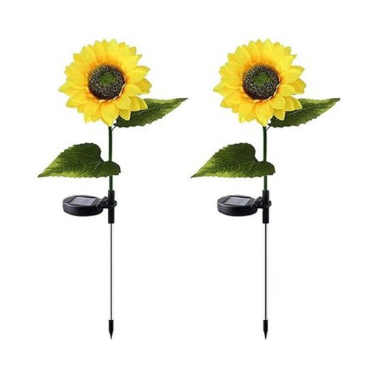 Flor De Luces Solar Diseño De Girasol