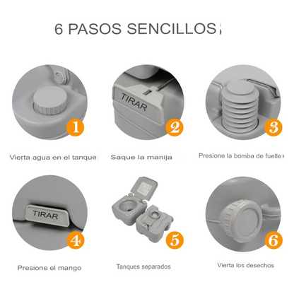 Inodoro portatil tanque de 20 Litros